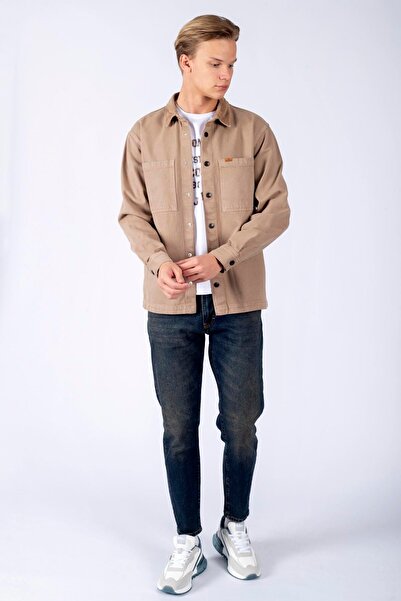 Lee Cooper Cămașă cu mânecă lungă țesută pentru bărbați Karela 2, nurcă