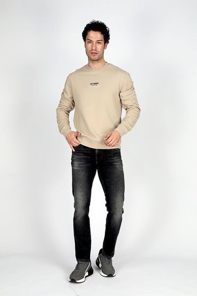 Lee Cooper Frose men's crew neck sweatshirt - beige