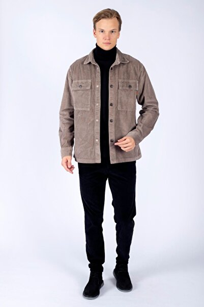 Lee Cooper Karelas Erkek Dokuma Uzun Kol Gömlek Vızon