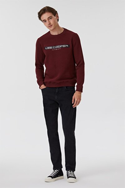Lee Cooper Rex Men's Crew Neck Sweatshirt Plum