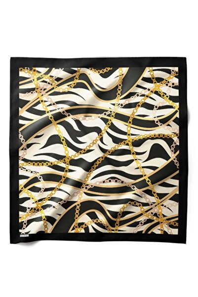 HAWWA وشاح باندانا منقوش بسلسلة الحمار الوحشي