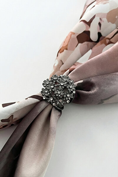 HAWWA خاتم وشاح أنثراسايت |   خاتم الشال |   حلقة الوشاح