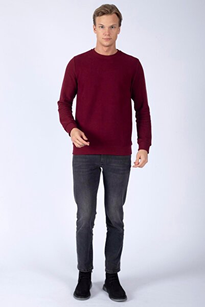 Lee Cooper Newdiagonal Men's Sweatshirt Burgundy