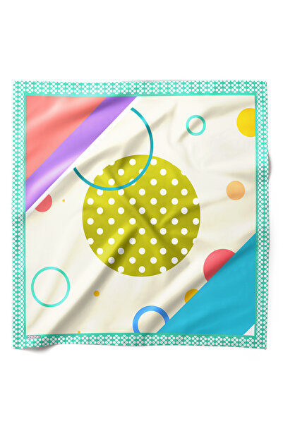 HAWWA وشاح باندانا بنمط هندسي ملون