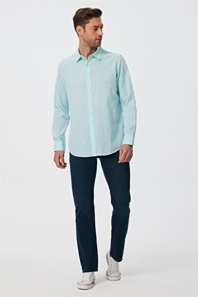 Lee Cooper Cămașă țesătă Dexter pentru bărbați bumbac 100% Mint