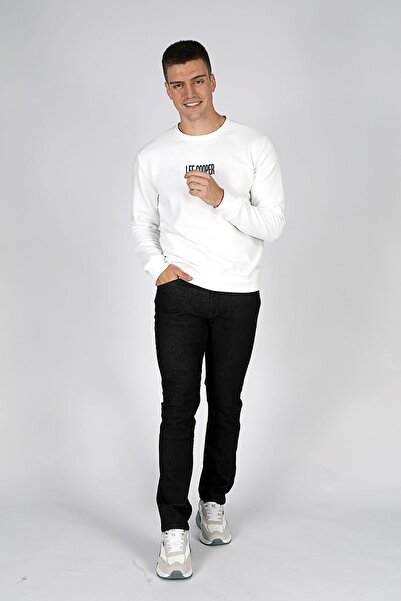 Lee Cooper Paul men's crew neck sweatshirt - white