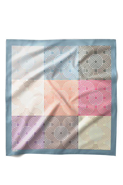 HAWWA وشاح باندانا بنمط هندسي عتيق