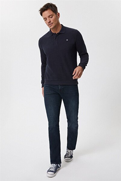 Lee Cooper سويت شيرت رجالي من نيوبليند بياقة بولو قصير بني