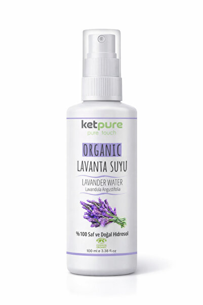 ketpure Organik Lavanta Suyu (Lavanta Hidrosolü) 100 ml – %100 Saf ve Doğal, ...
