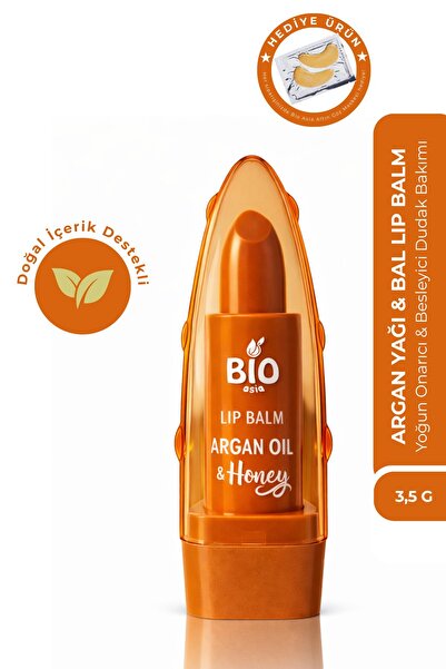 Bio Asia Argan Yağı & Bal Lip Balm – Yoğun Onarım Etkili Doğal Dudak Besleyicisi