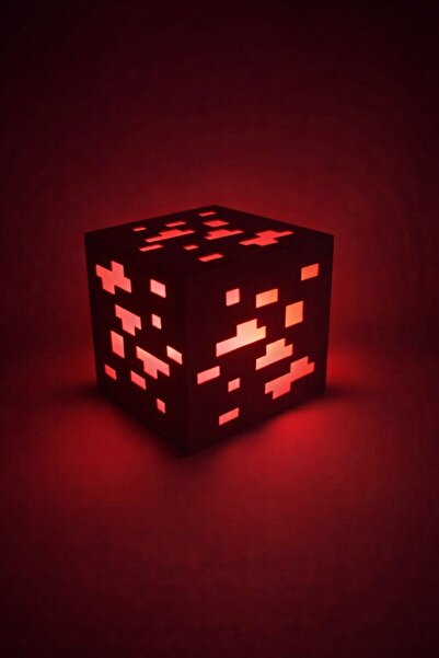 Exyrio Minecraft Tarzı LED Küp Lamba | RGB Renkli Dekoratif Gece Lambası | Oy...