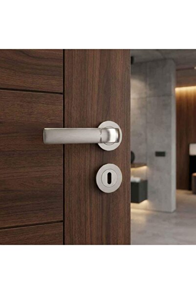 Sese Cansu Model Nikel-inox Renk Rozetli Kapı Kolu 200-96ro-21/53