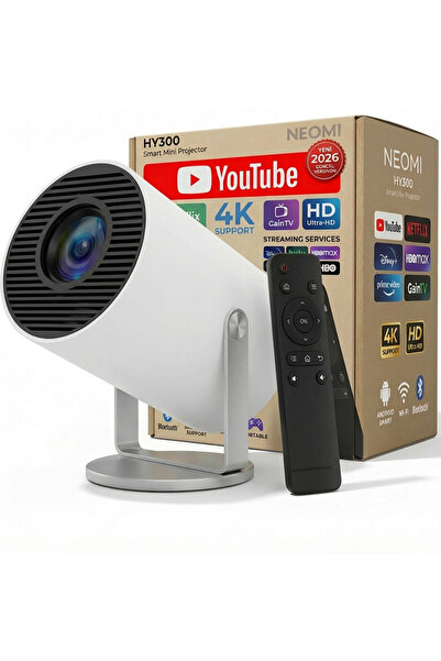 Neomi Taşınabilir Android Projeksiyon En Güncel Versiyon Wifi Destekli Akıllı...