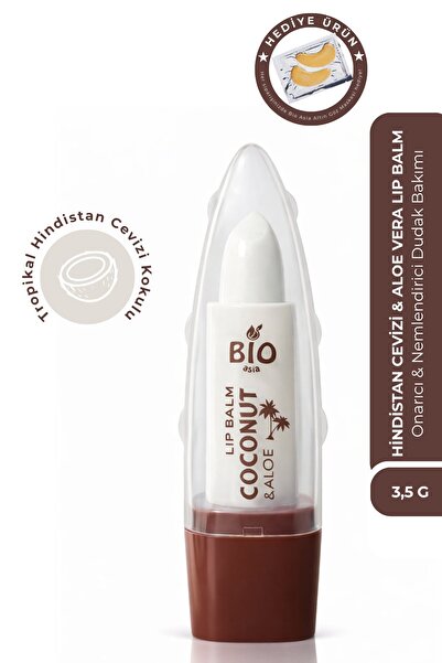 Bio Asia Hindistan Cevizi & Aloe Vera Lip Balm – Tropikal Koku, Onarıcı Nemle...