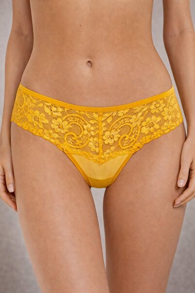 AYYILDIZ Γυναικείο εσώρουχο κίτρινο δαντέλα 1346
