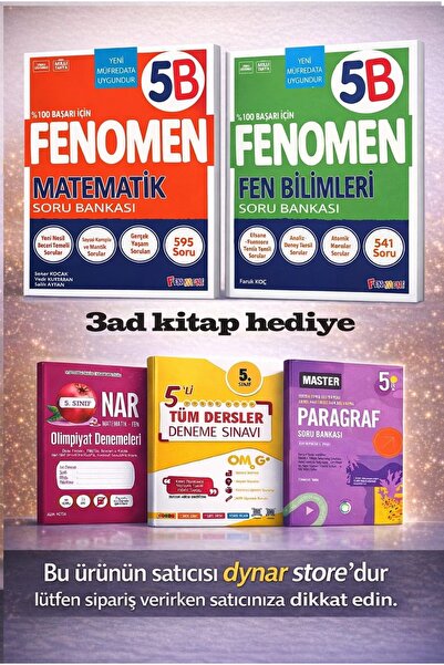 Fenomen Yayıncılık Fenomen 5.sınıf B Serisi Matematik - Fen Bilimleri 2025/26