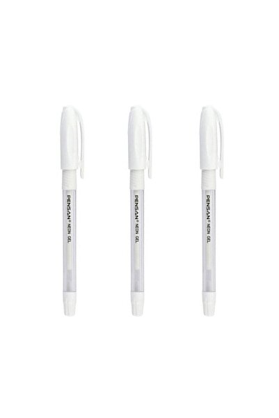 Pensan Beyaz Neon Tükenmez Kalem Jel 1.0 Mm (2 Adet)