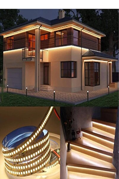 Borsan mutfak dolabı tezgah üstü için 5 metre şerit led amber TRAFO DAHİL