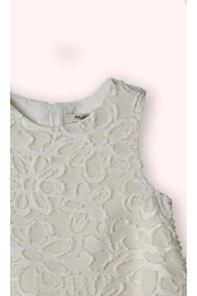 Panço Girl's Flower Textured Party Dress Gkpn0014