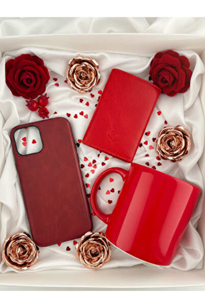 Dörtel Tedarik Sevgililer Günü Hakiki Deri Mekanizmali Cüzdan,Kırmızı Telefon...