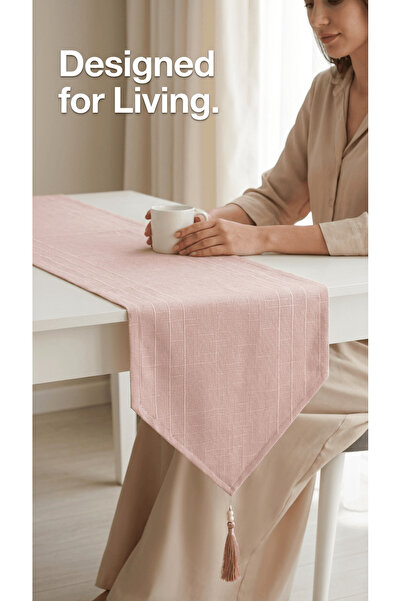 Bella Home مفرش طاولة - 14 قطعة - 100% بوليستر