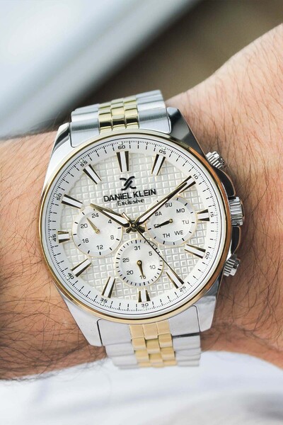 Daniel Klein ساعة يد رجالية بسوار فولاذي DK438727