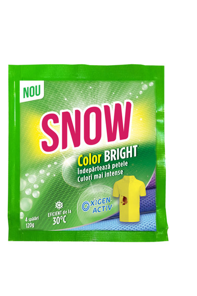 Snow Pudra pentru indepartarea petelor Color Bright, 120g