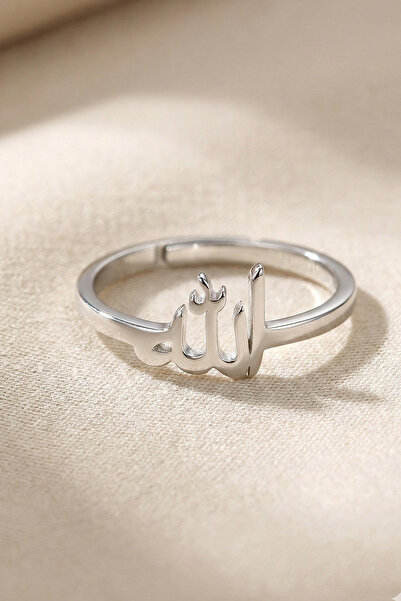 Happy Vibes Garantili - Allah Yazılı Ayarlanabilir Yüzük Altın Kaplama - Her ...