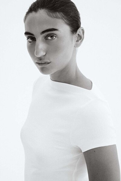 H&M Ribbed boat-neck top