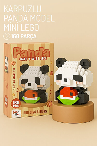 Nandy Home لعبة بناء ثلاثية الأبعاد على شكل شخصية باندا مع كمثرى