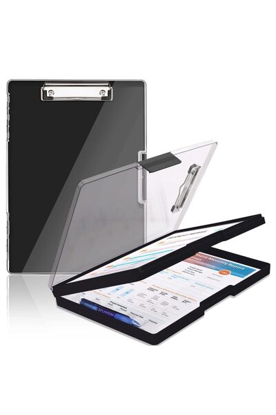 Choice لوحة كتابة سوداء مزودة بمساحة تخزين 34 × 24 سم، لوحة كتابة متينة للتخز...