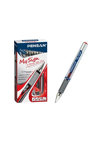 Pensan My Sıgn Jel Kalem 1 mm Kırmızı 12'li Kutu