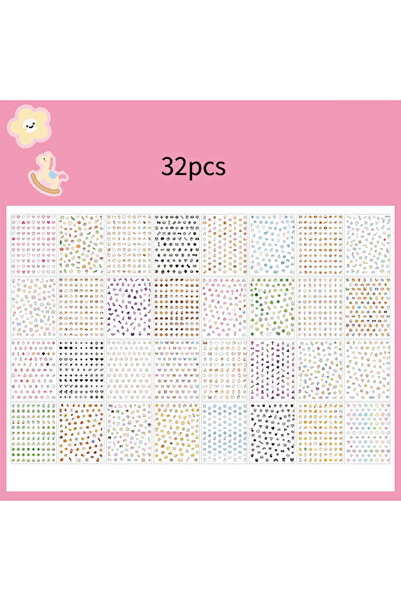 Choice 2 32 قطعة ملصقات صغيرة لطيفة من مادة PET برسومات كرتونية، بنمط حيوانات...