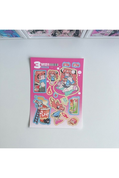 Choice 03 ملصقات كورية لطيفة برسومات كرتونية للبنات، ملصقات رائعة للأولاد، لت...