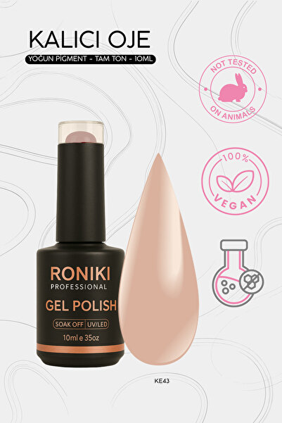 RONIKI Kalıcı Oje Yüksek Pigmentli Profesyonel UV LED KE43 - 10 ml