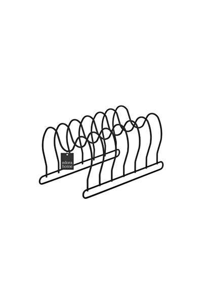 Edora Home Tigaie neagră mat cu 6 compartimente - Suport organizator cu plăci...