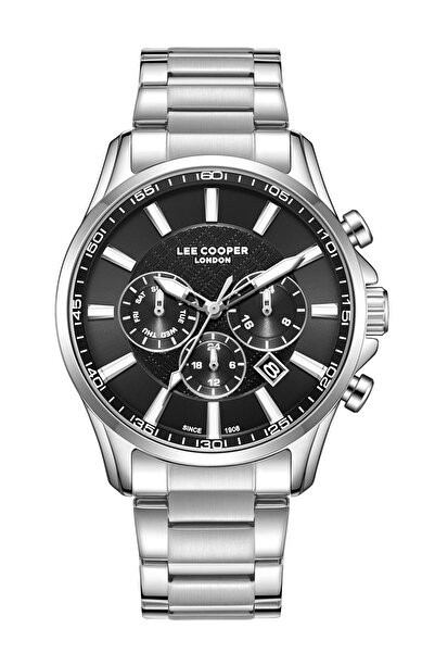 Lee Cooper ساعة يد رجالية من الفولاذ مع تقويم أصلي