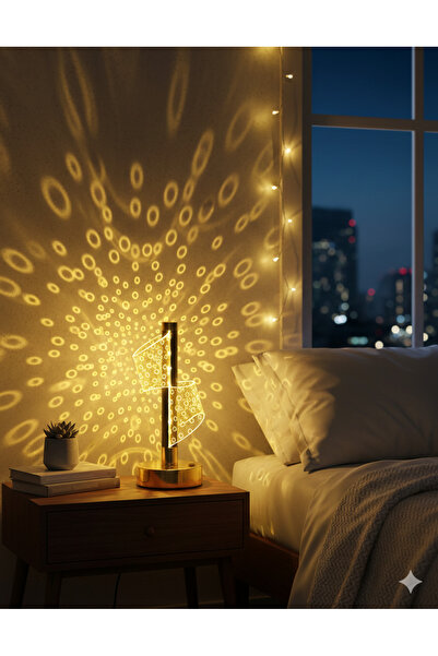ledison Ring Patterned Decorative Led Table Lamp