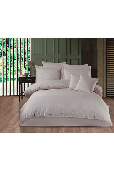 Hobby Stripe Comforter Set Single 4 Pieces - Beige