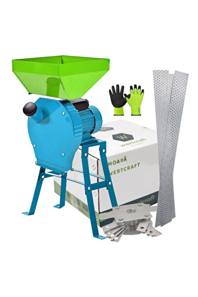 DDT Moară electrică cu suport pentru cereale, boabe și știuleți de porumb, bo...