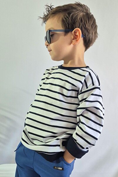 Breeze Tricou cu mânecă lungă pentru băiat cu detaliu de armă, 4-8 ani, alb