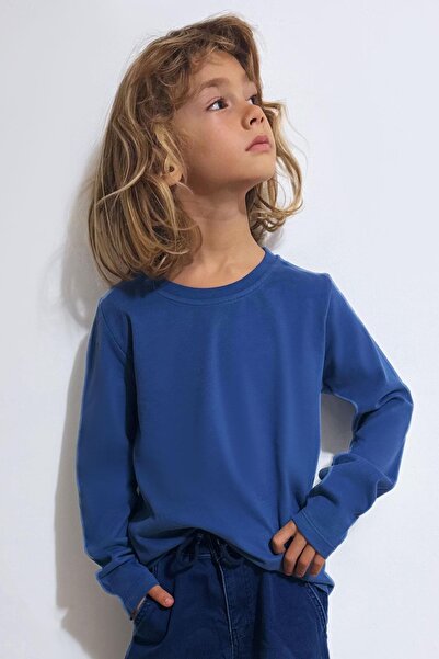 Breeze Boys' Long Sleeve T-Shirt Basic 5-14 Years, Indigo
