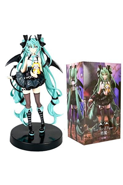 BANDAI مع علبة، 19 سم، شخصية أنمي هاتسون ميكو الشيطانة الصغيرة، مصنوعة يدويًا...