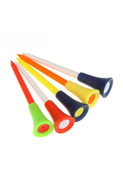 PGM 50 قطعة من دبابيس الجولف بألوان عشوائية، مقاس 83 مم، مع 50 قطعة من غطاء ق...