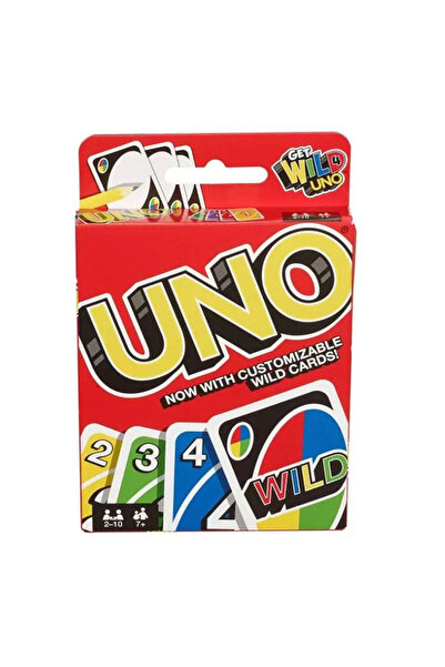 Uno لعبة بطاقات العائلة الحمراء بخمسة أشكال برية - مناسبة للسفر - لعبة رائعة ...