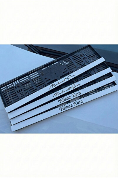 Parker Otomotiv A.Ş Parlak Beyaz Zemin Otomobil Araç Plakalık (2 Adet ) Kişiy...