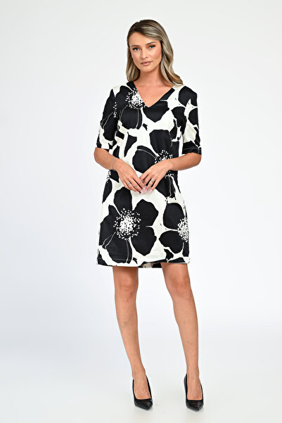 Giorgal Flower Dress with V-neck CLASSIA