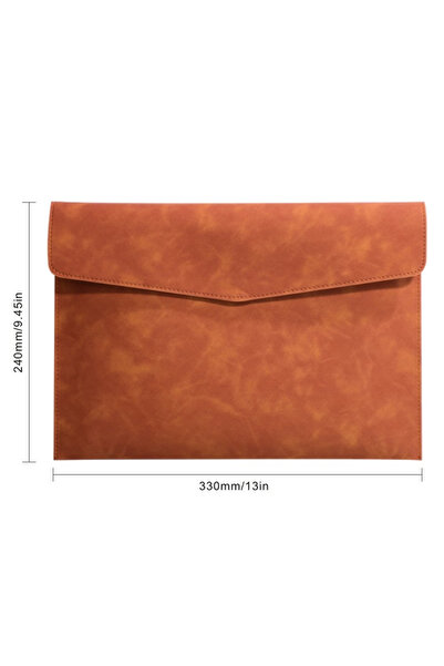 Choice حقيبة مستندات A4 من الجلد الصناعي البني، متوفرة بـ 7 ألوان، حافظة ملفا...