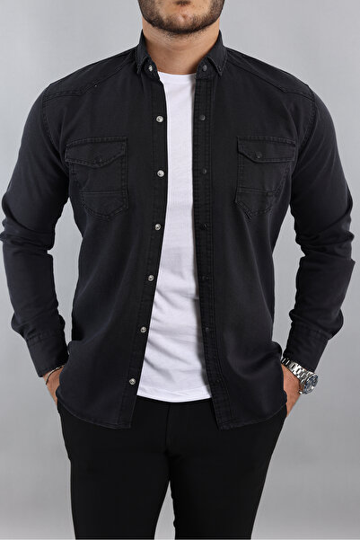 YXC قميص رجالي رمادي اللون