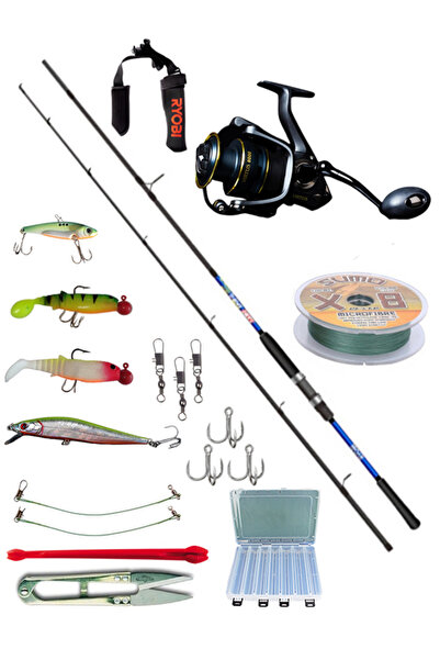 SAFARİ AV BAYİ SBS Profesyonel İp Misinalı Spin Olta Seti - At-Çek Oltası Tam...